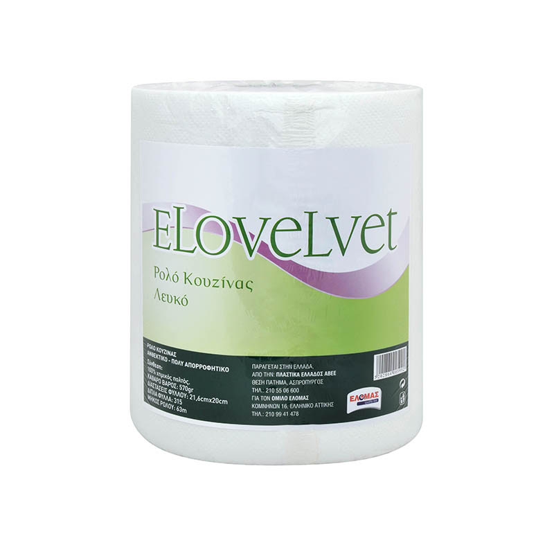 ELOVELVET χαρτί κουζίνας 570g